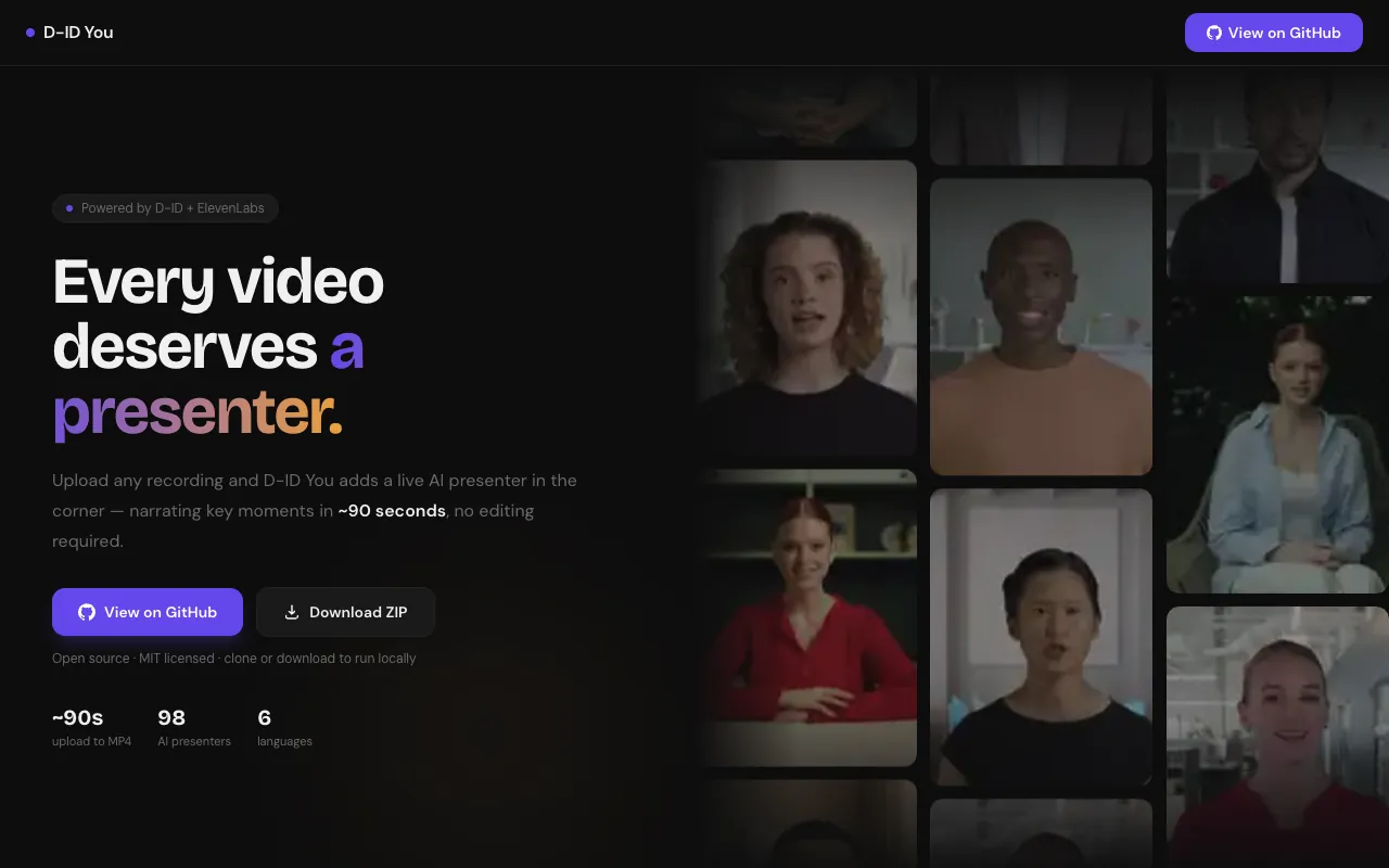 D-ID You screenshot