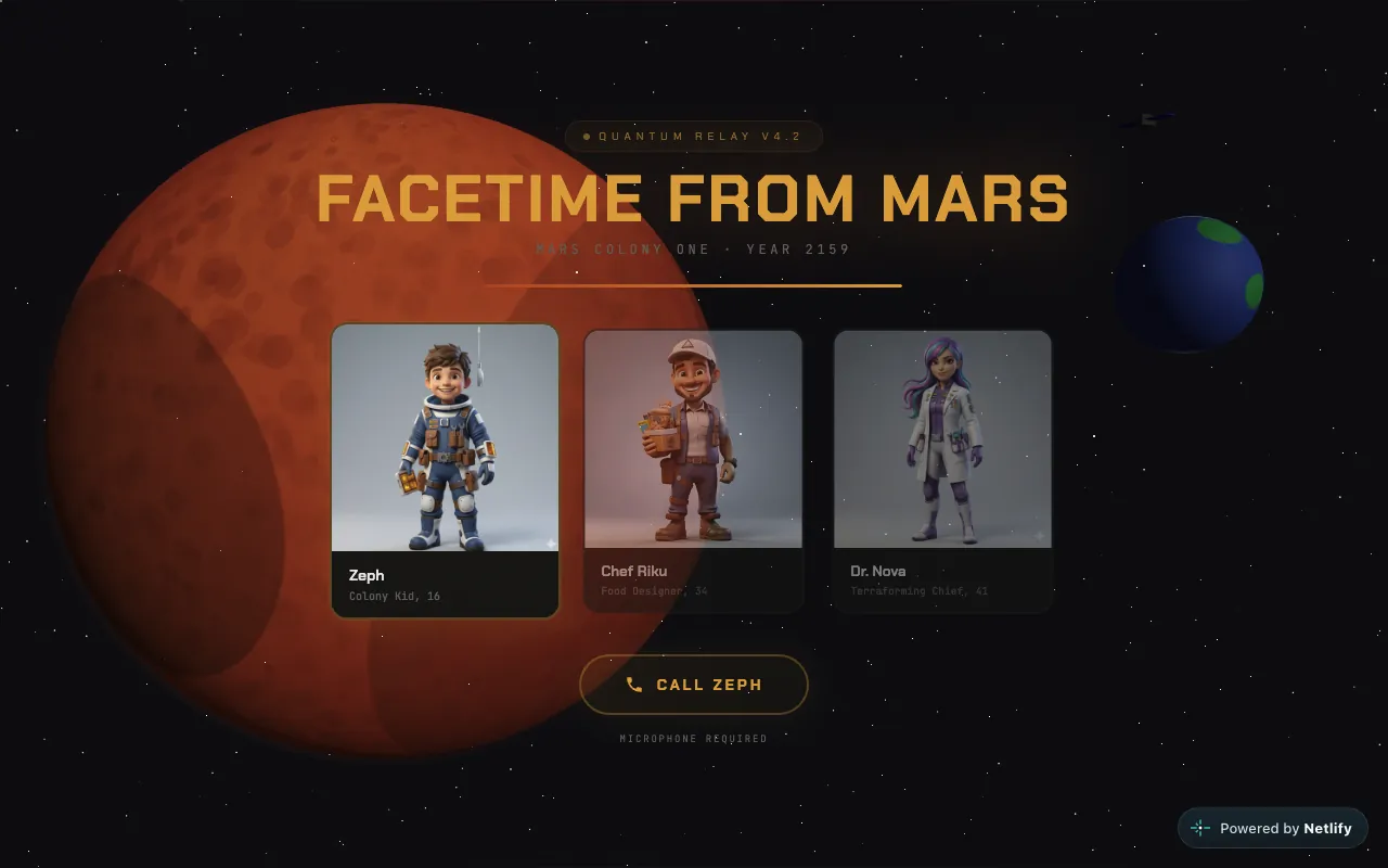 FaceTime from Mars screenshot