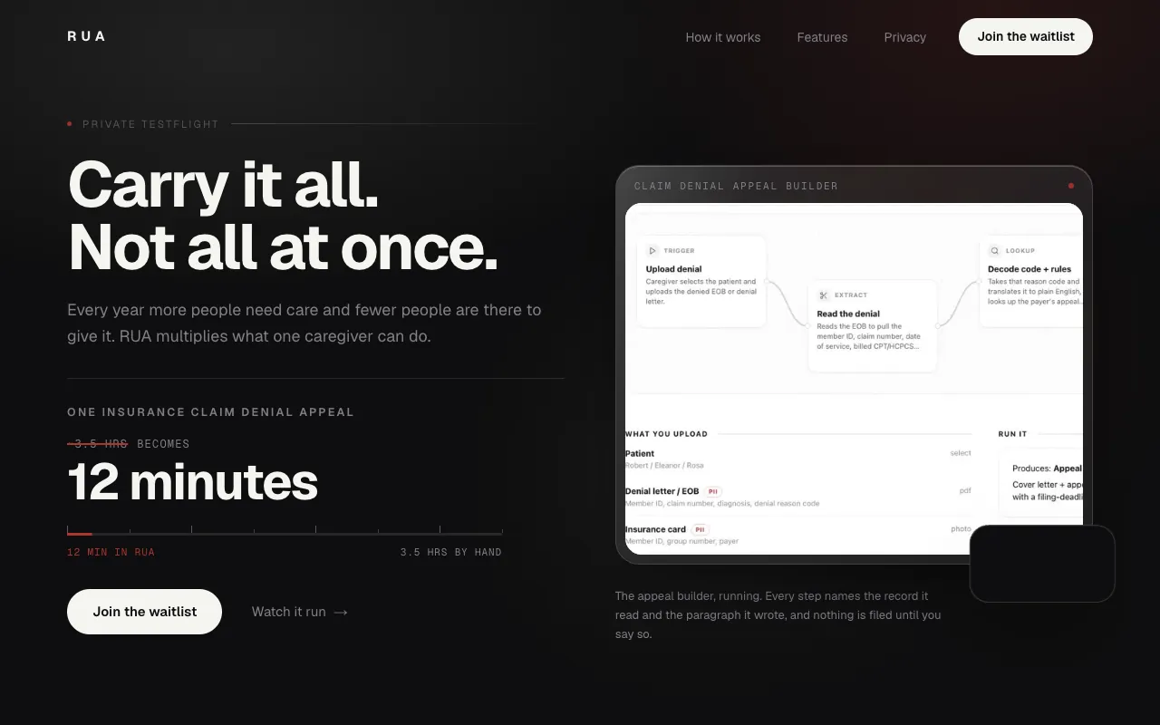 RUA screenshot